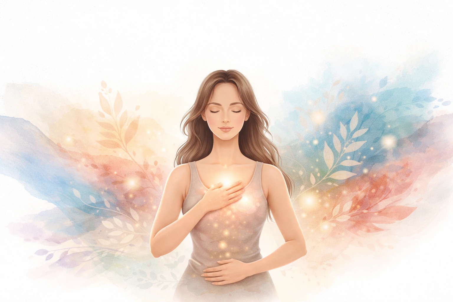 Illustration symbolisant l’écoute des émotions et le lien entre le corps et le ressenti intérieur.